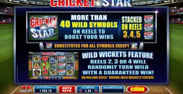 Cricket Star: Características