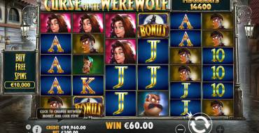 Curse of the Werewolf: Megaways: Características