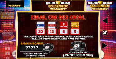 Deal or No Deal: Golden Box Megaways: Juegos de bonificación