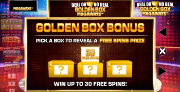 Deal or No Deal: Golden Box Megaways: Características únicas