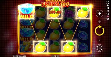 Deluxe Fruits 100: Líneas activas