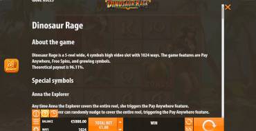 Dinosaur Rage: Reglas