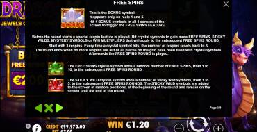 Drago: Jewels of Fortune: Giros gratis