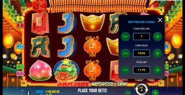 Dragon Hot Hold and Spin: Apuestas