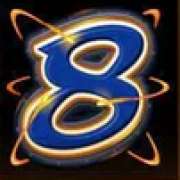El símbolo 8 Azul en Atomic 8s – Power Spin