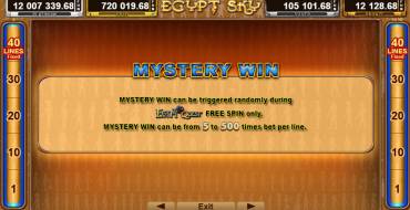 Egypt Sky Egypt Quest: Características únicas