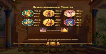 Egyptian Dreams Deluxe: Tabla de pagos parte 2