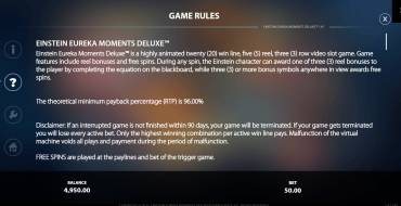 Einstein: Eureka Moments: Reglas del juego
