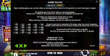 Empty the Bank: Reglas