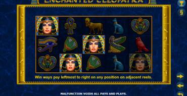 Enchanted Cleopatra: Líneas