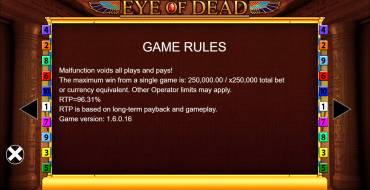 Eye of Dead: Reglas