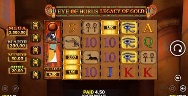 Eye of Horus Legacy of Gold: Características únicas