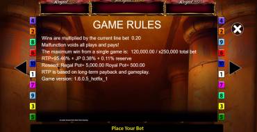 Eye of Horus Megaways Jackpot King: Reglas