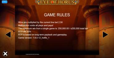 Eye of Horus Power 4 Slots: Reglas