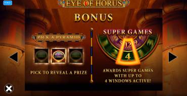 Eye of Horus Power 4 Slots: Juegos de bonificación