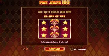 Fire Joker 100: Características únicas