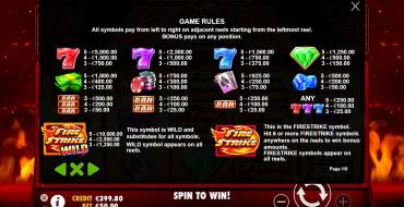 Fire Strike: Cuadro