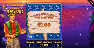 Fishin` Frenzy Prize Lines: Ganancias