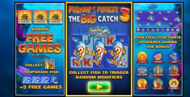 Fishin' Frenzy The Big Catch 3: Características únicas