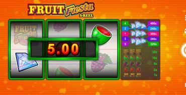 Fruit Fiesta 3 Reel - Progressive: Ganancias