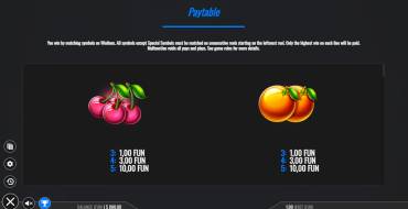 Fruit Lightning: Tabla de pagos