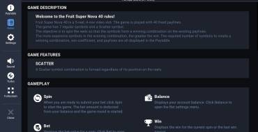 Fruit Super Nova 40: Reglas