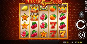 Fruits Royale 100: Interfaz