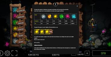 Gem Miner: Tabla de pagos