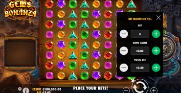 Gems Bonanza: La apuesta