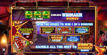 Genie Jackpots Wishmaker Jackpot King: Tiradas gratuitas y/o re-giros
