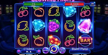 Glowing Fruits: Máquina tragaperras