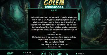 Golem Wildwoods: Reglas