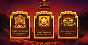 Hoot Shot The Sheriff: Características únicas