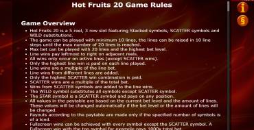 Hot Fruits 100: Reglas