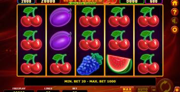 Hot Fruits 20 Cash Spins: Máquina tragaperras