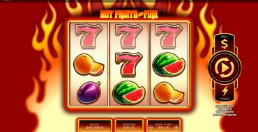 Hot Fruits on Fire: Máquina tragaperras