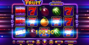 Hot Hot Fruit: Campo de juego principal