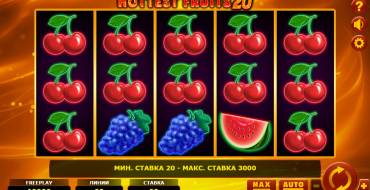 Hottest Fruits 20: Máquina tragaperras