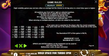 Joker King: Reglas