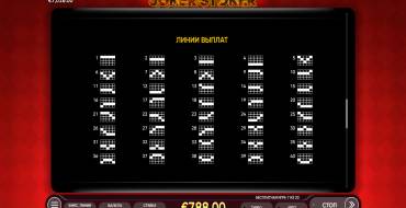 Joker Stoker: Tabla de pagos