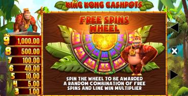 King Kong Cashpots: Tiradas gratuitas y/o re-giros