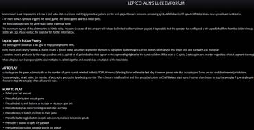 Leprechaun's Luck Emporium: Reglas