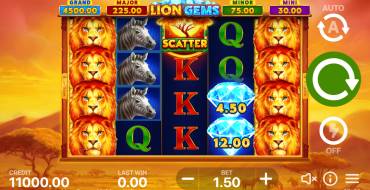 Lion Gems: Hold and Win: Máquina tragaperras