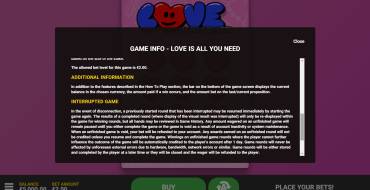 Love Is All You Need: Reglas