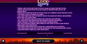 Luck & Luxury: Reglas