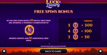 Luck & Luxury: Tiradas gratuitas y/o re-giros