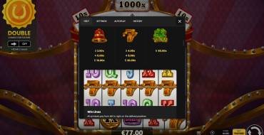 Lucky 1000 Hold & Win: Tabla de pagos 2