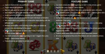 Lucky Dragon Casino: Juegos de bonificación