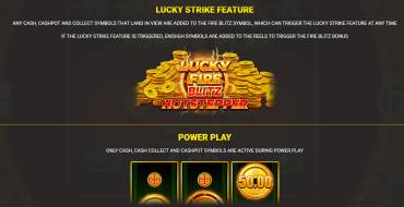 Lucky Fire Blitz Hotstepper: Juegos de bonificación