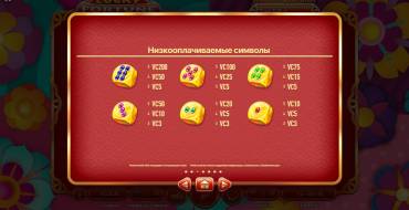 Lucky Fortune Cat: Tabla de pagos 2
